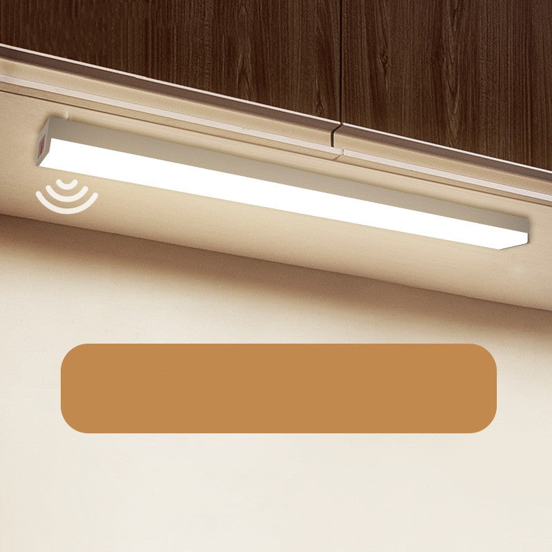 Led Intelligent Human Body Induction Wireless Magnetic Suction Long Strip Small Night Light Rechargeable Type